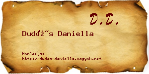 Dudás Daniella névjegykártya